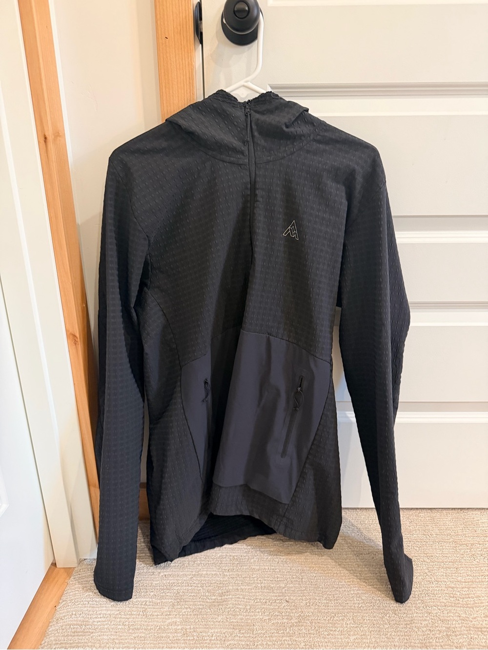 Men's Black Performance Hooded Jacket - Lightweight Active Layer